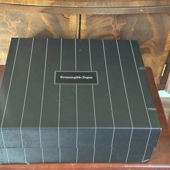 Ermenegildo Zegna Leather Lace Up Derby Dress Shoes - Picture 10 of 11